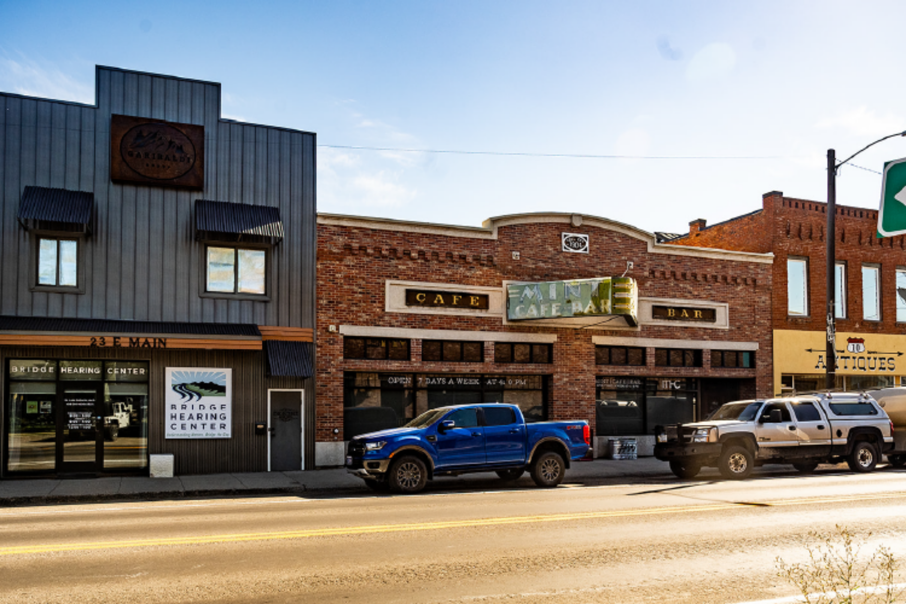 Businesses on Main Street of Belgrade, Montana