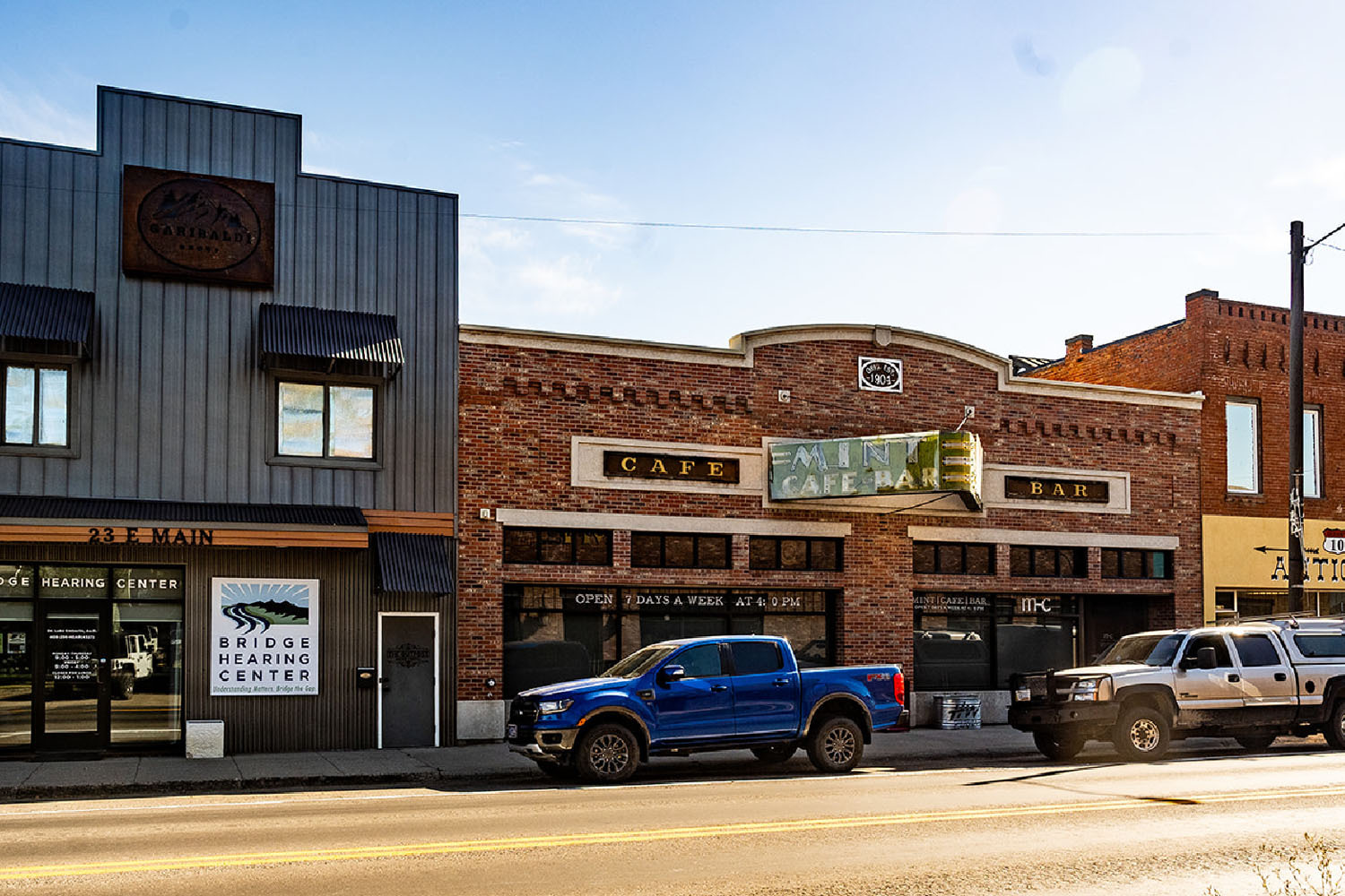 Businesses in downtown Belgrade, Montana
