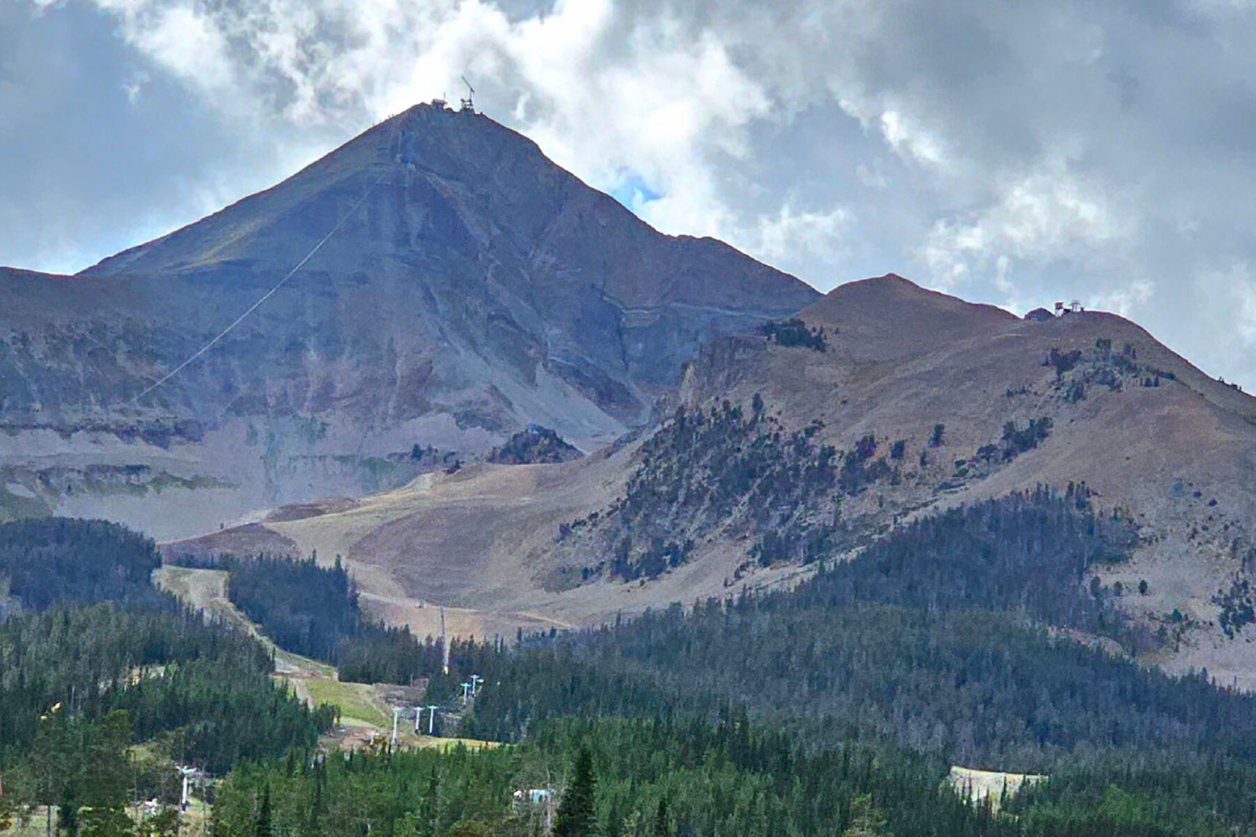 Lone Mounatin in Big Sky in summertime