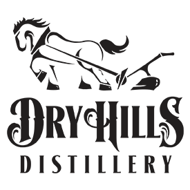 Dry hills distillery horse and plow logo
